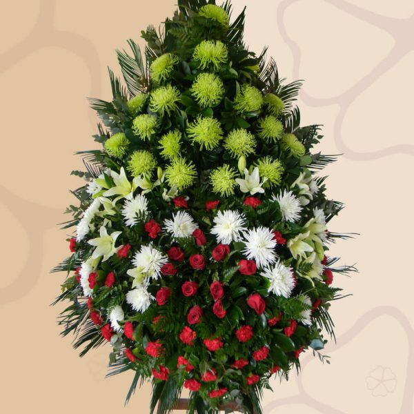 Corona Natural Premium - Flores, coronas para condolencias, velatorios, arreglos fúnebres, Florería La Fleur, Montevideo, Uruguay.