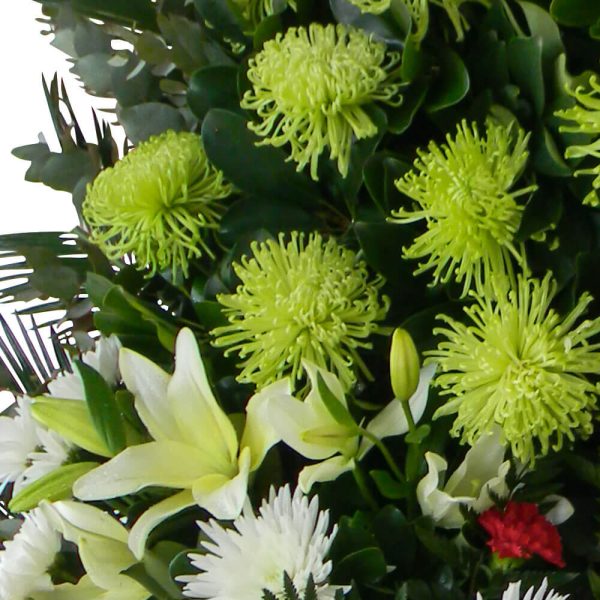 Corona Natural Premium - Flores, coronas para condolencias, velatorios, arreglos fúnebres, Florería La Fleur, Montevideo, Uruguay.