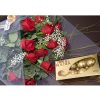 Ramo Bouquet de 12 Rosas con Bombones - Envío de flores y plantas, Florería La Fleur, Montevideo, Uruguay.