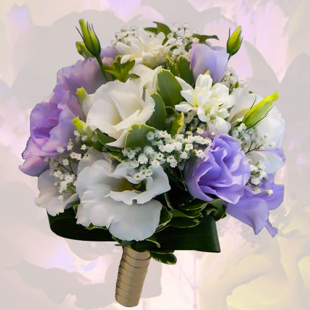 Ramo de Novia de Lisianthus y Daisy - Florería Fleur, Flores para Boda