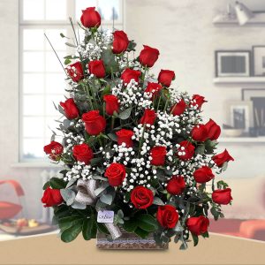 Arreglo de 30 rosas en Base - Florería La Fleur, Flores, Plantas, Regalos, Montevideo, Uruguay